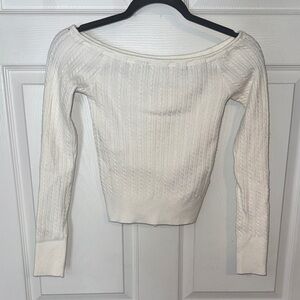 Hollister Off-Shoulder Cream Sweater